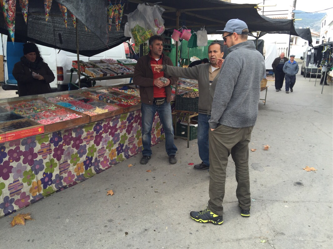 Med Niels Kristian på marked i El Burgo